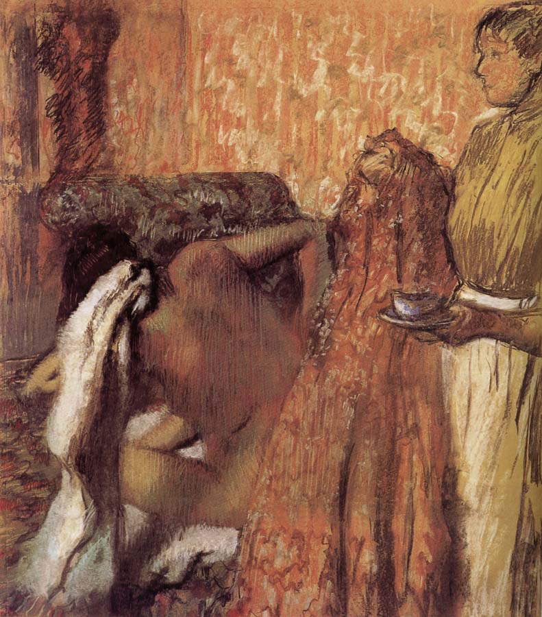 Edgar Degas breakfast after the bath